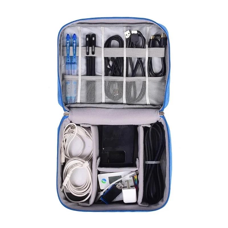 Digital Storage Bags Organizer USB Gadgets Cables Wires Charger Power Battery Zipper Cosmetic Case