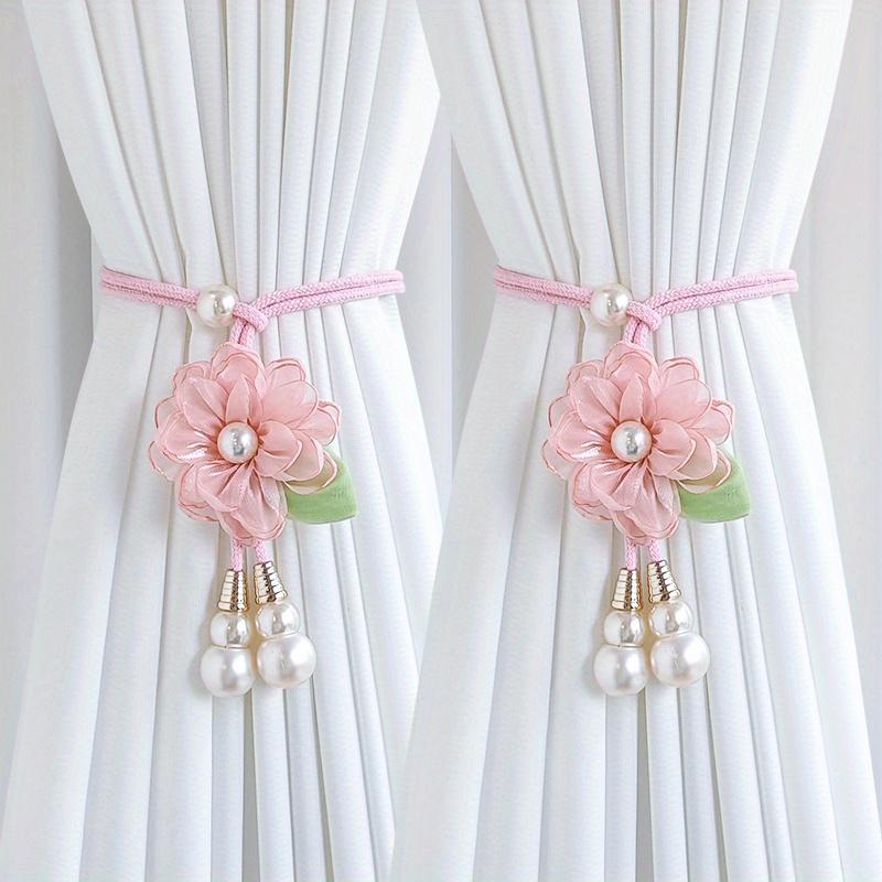 2pcs Elegant Curtain Tiebacks - Adjustable Window Drapes Holders with Floral-like Design, for Living Room, Bedroom, Wedding, Party Decor