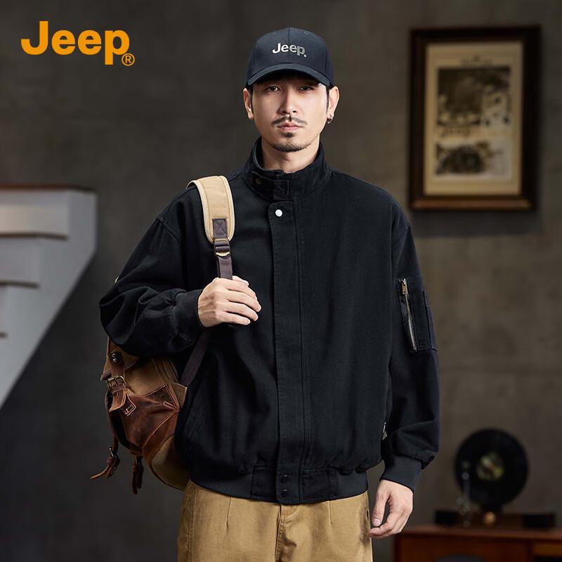 Jeep Men's Casual Pure Cotton Denim Jacket