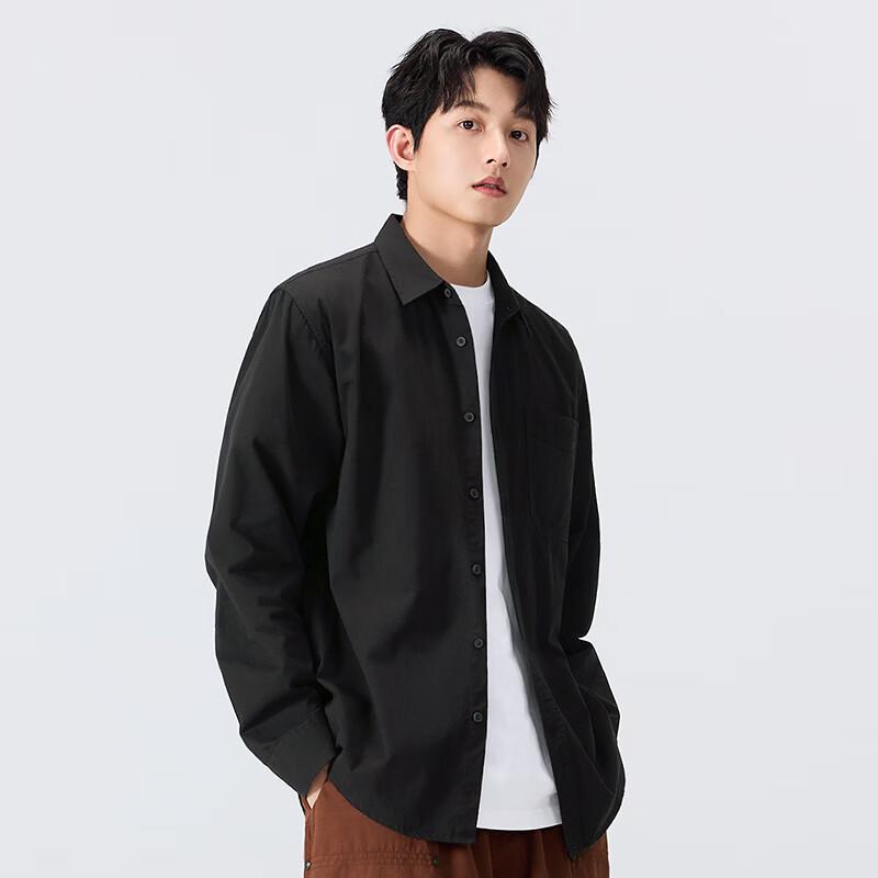 Miniso Men's Pure Cotton Long-Sleeve Business Casual Shirt