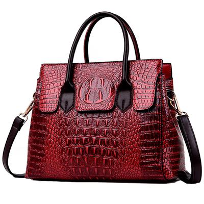 Damen Handtasche Echtes Leder Damen Krokodil Luxus Handtaschen Damen Taschen Designer Crossbody Taschen Weibliche Retro Tote Handtaschen B03