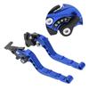 2PCS Motorcycle Brake Clutch Lever Handlebar Braking Device Adjustable Aluminium AlloyBlue