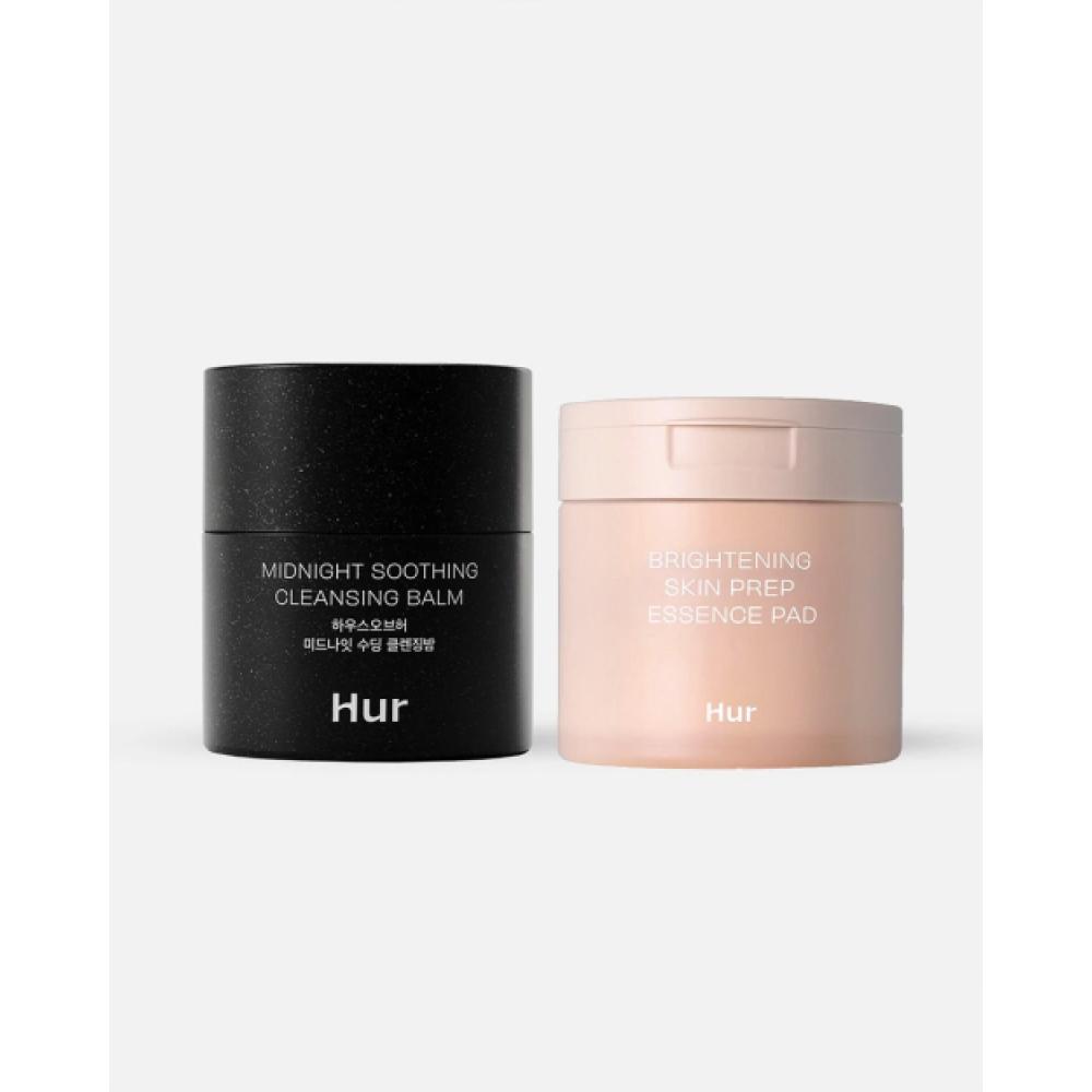 House Of Hur Успокаивающий очищающий бальзам Midnight 50 мл + Осветляющий эссенция-пэд для подготовки кожи 140 мл NONE