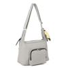 Tokyo Schultertasche Ficus HAyU 11L mit Katzen-Taschenanhänger 19103 Hellgrau [Ace]