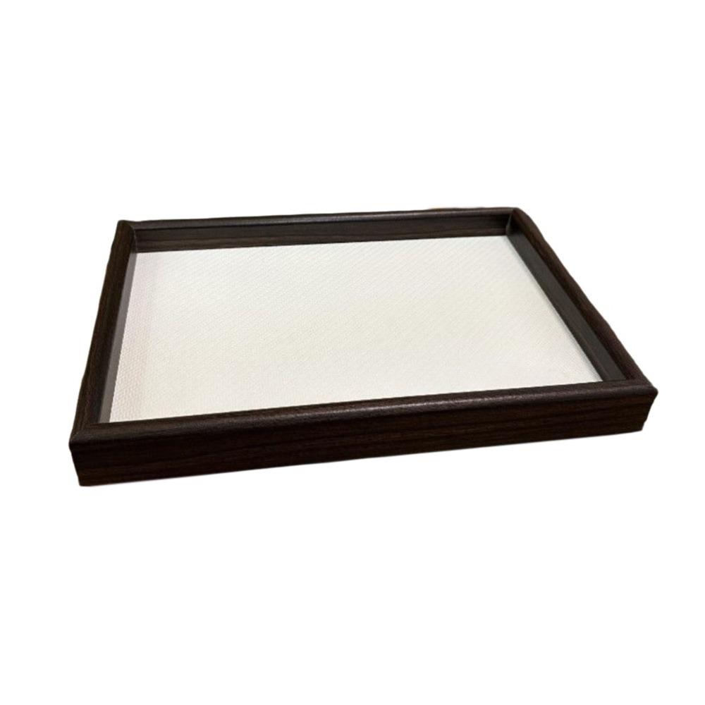 Decorative Rectangular Storage Tray Wooden Cosmetic Holder Jewelry Display Trays Vanity белый