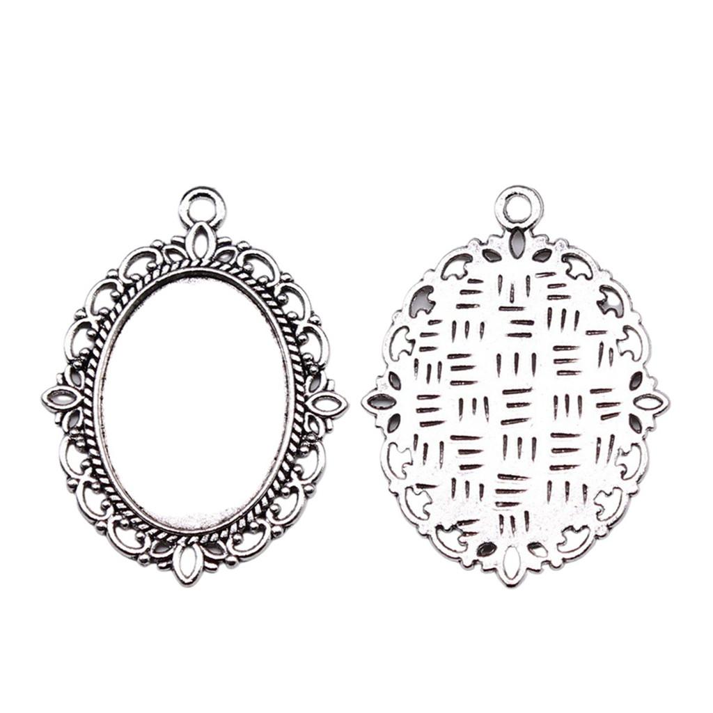 Accessories Parts Fit 18x25mm Oval Glass Cabochon Base Tray Bezel Wedding Jewelry Findings QA039