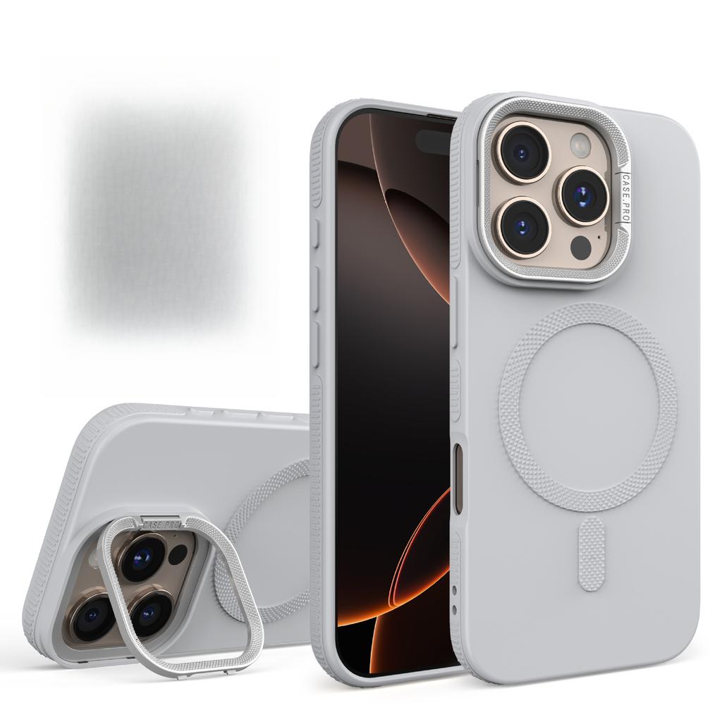Applicable To IPhone 16 Lens Holder Mobile Phone Case Magnetically Absorbed Apple 14/15 Promax Silicone Matte Skin Feeling