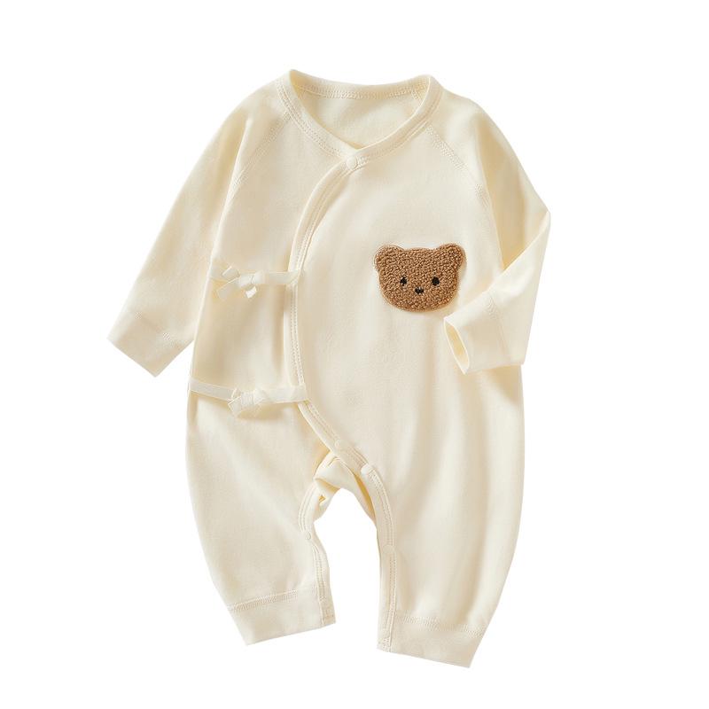 Unisex Pure Cotton Boneless Romper for Newborns, Suitable for Spring & Autumn (0-6 Months)