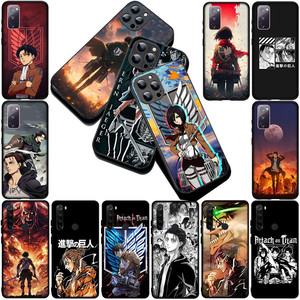 Casing Phone Cover for Apple iPhone 17 Pro XS Max Air 6 Plus X 5 + SE 2022 SE2 16E XR Case  Attack Levi on Eren titan Jaeger
