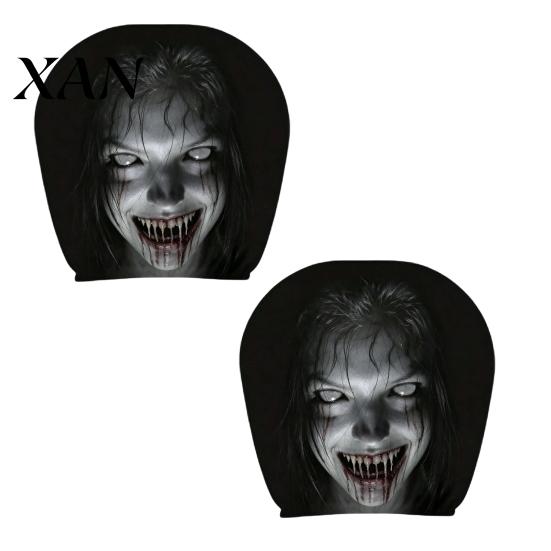 Headrest Protector Ghost Face Car Covers, Scary Seat Easy Install Cover Protector, Universal Stretchy Accessory for Most Cars