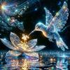 35×35 cm 14×14 in  Adult DIY Full Drill Diamond Painting Kit — "Flowers   Birds" Design Ideal for Gifts   Home Decor