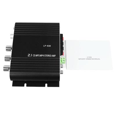 Soundverstärker 2.1 Kanal Stereo Sound Receiver Verstärker Aluminiumlegierung Schwarz Sound Mischverstärker