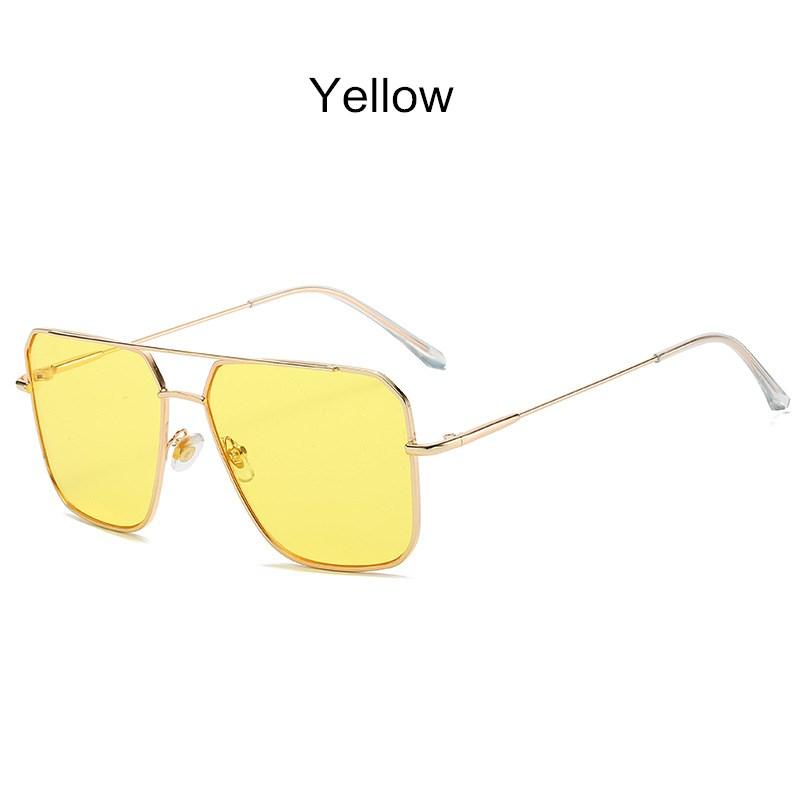 Vintage Oversized Sunglasses Men polygon Anti-Reflective Mirror Classic Square Metal Glasses Fashion New Women Sun Glasses Uv400
