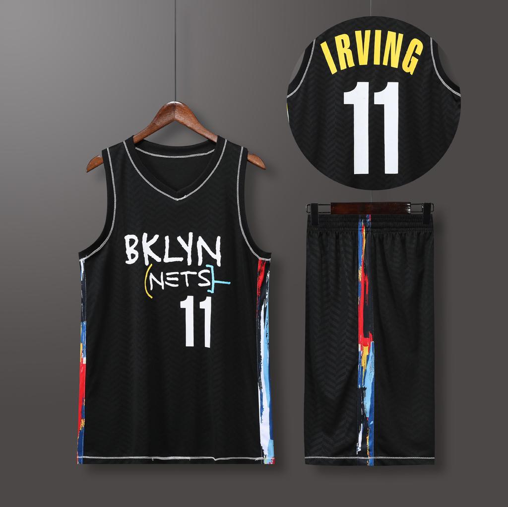 Nets City Edition Black Basketball Jersey No.11 Kyrie Irving