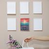 2Sets Magnetic Photo Frames Premium Plastic Home Display Frames for Paintings Photos Certificates Adhesive Self-Adhesive