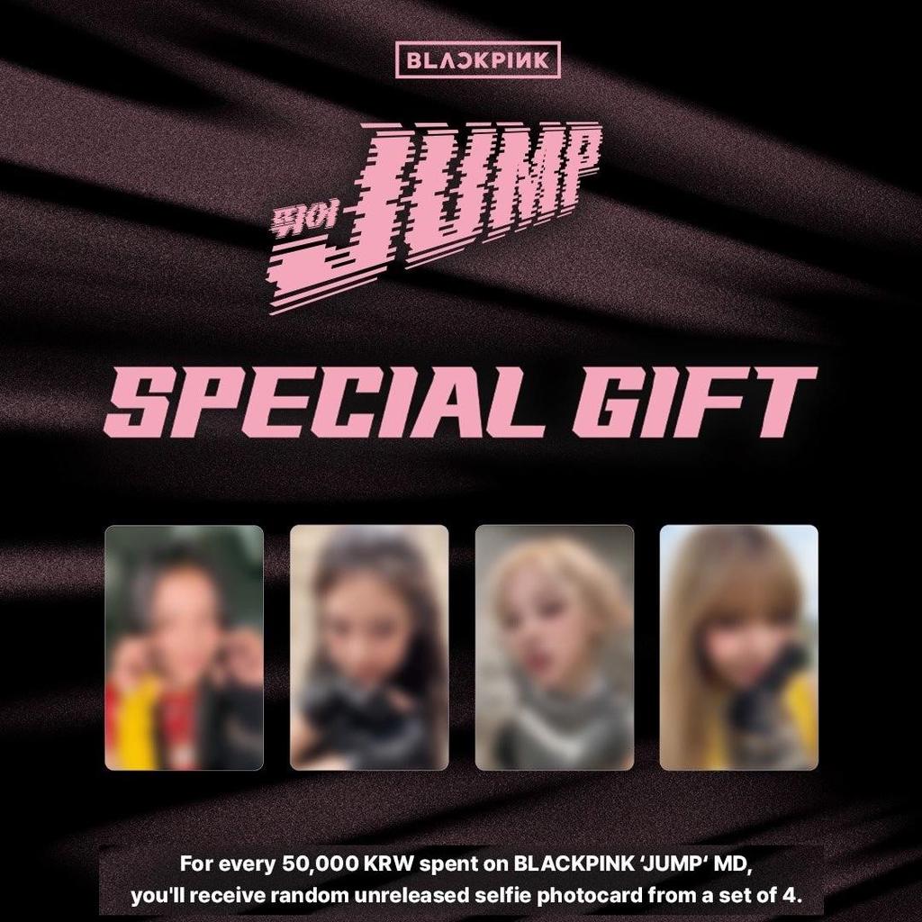 BLACKPINK “JUMP” ametlik T-särkide kollektsioon – FOTOGA T-särk / LOGOGA T-särk (Liibuv lõige / Standardne / Ülesuuruslik)