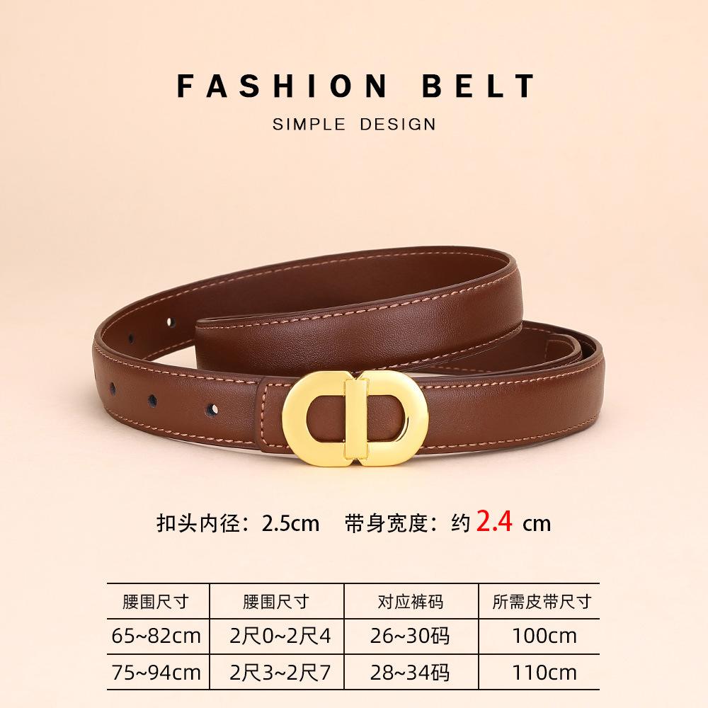 Curea Dama Piele Decorativă Costum Palton Curea Simplă High-End Piele Vacă Pură Curea Blugi