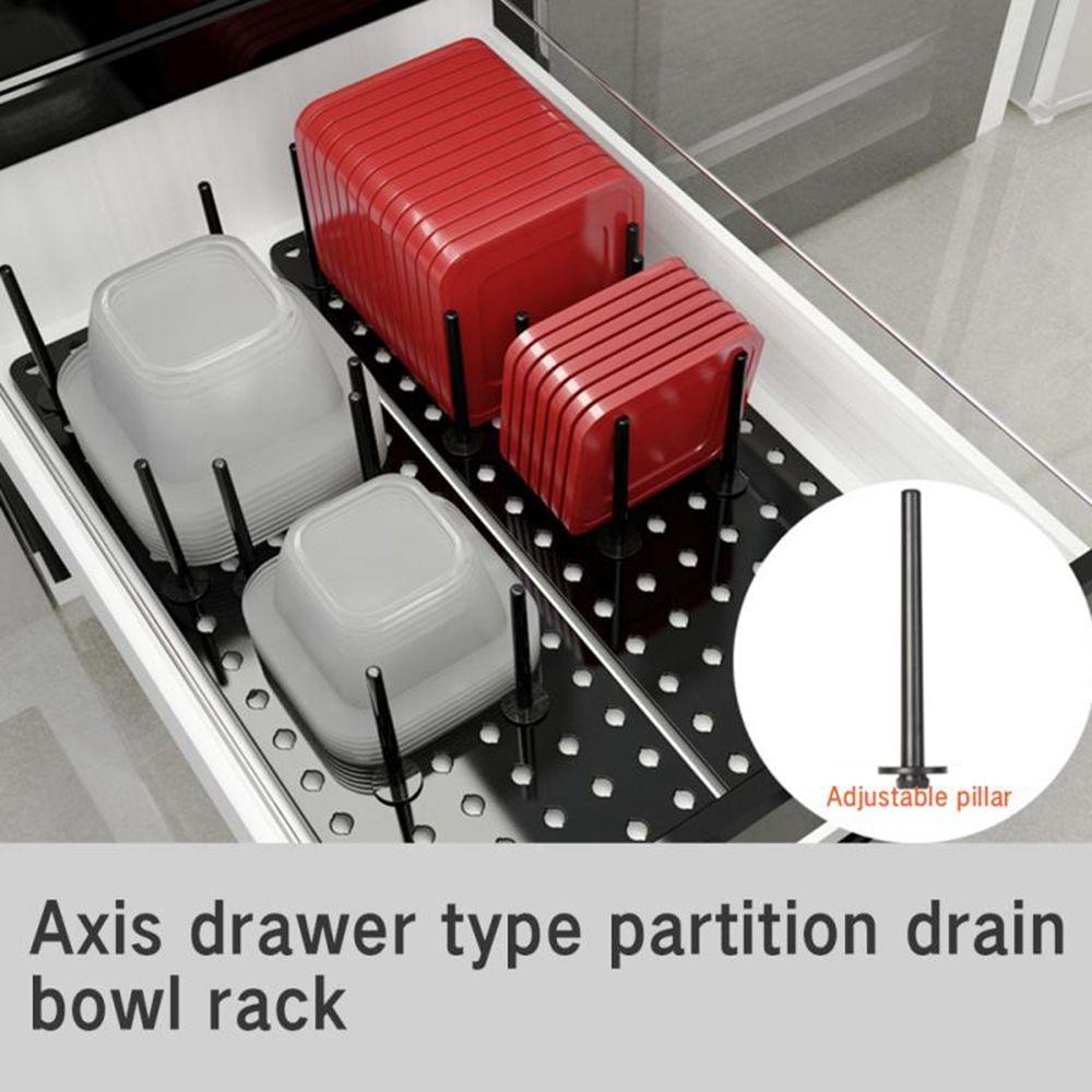 Adjustable Kitchen Shelf Organizer Drawer Organizer Tray Bowl Pot Storage Holder Dish Drying Rack