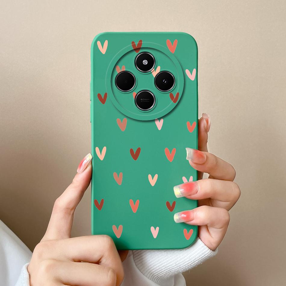 For Xiaomi POCO C75 Case Love Heart Butterfly Back Cover For POCO C 75 4G Phone Housing Soft High Quality Liquid Silicone Fundas