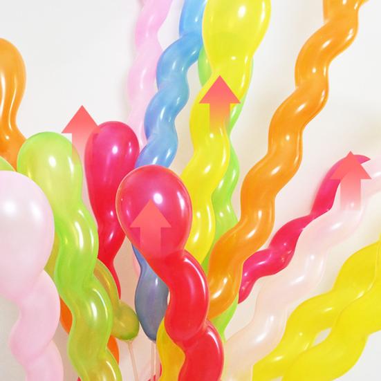 Long Latex Balloons with Pump Flying Screaming Rocket Balloons Colorful Spiral Balloons for Parties Birthdays Events
