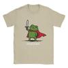 Huzzah Cavaliere Rana Divertente Spada Meme Citazione Maglietta in Cotone Unisex Estiva Streetwear Magliette Girocollo Maglietta Casual Top Oversize
