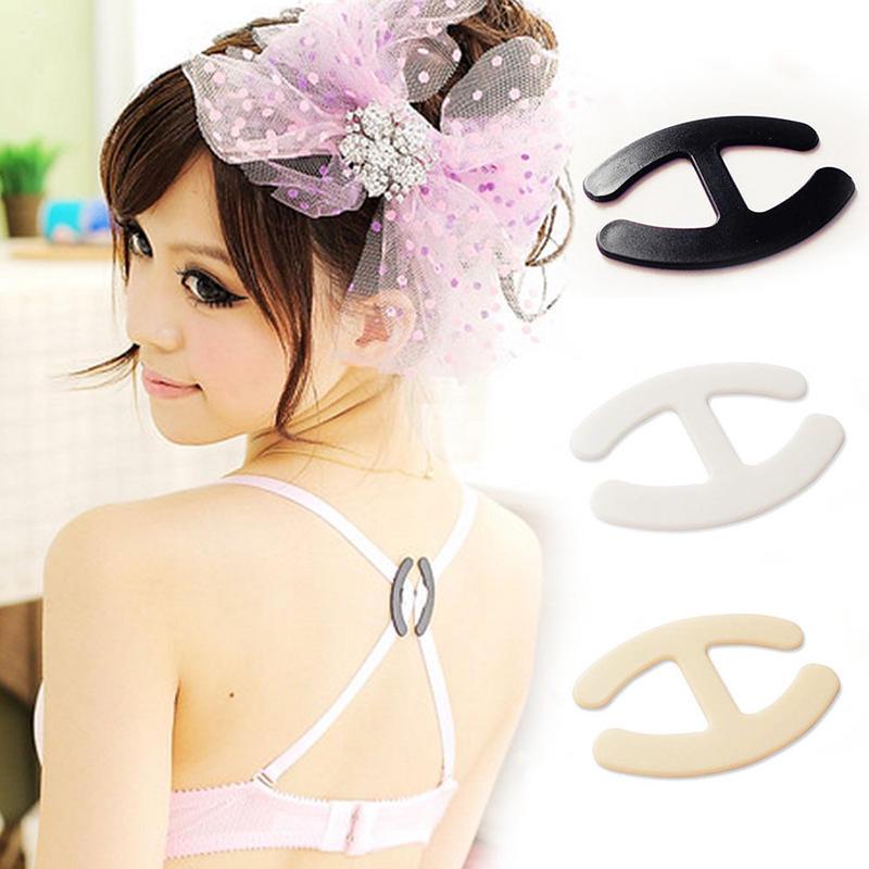 4Pcs/Set Invisible Bra Buckle Clip Adjustable H Shaped Bra Buckles That Push Up Control Useful Buttons For Women's Lingerie & Underwear Accessories
