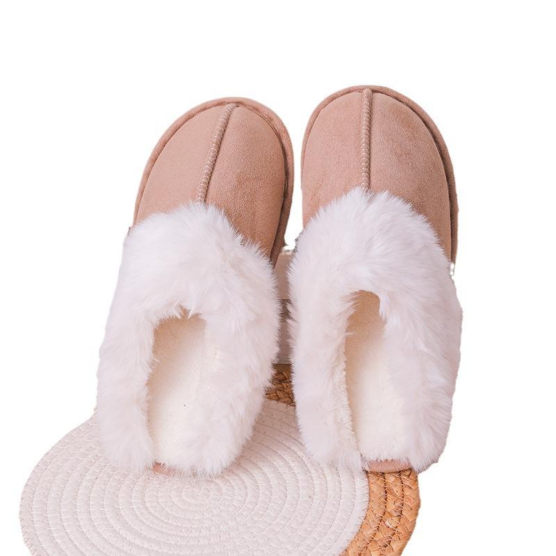 Home Warm Slippers, Thickened Autumn and Winter Indoor Half Pack Heel, Home Warm Slippers