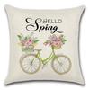 Spring Pillow Case Sofa Waist Pillow Case Garland Truck Light Luxury Home Office Pillow Pillow Case