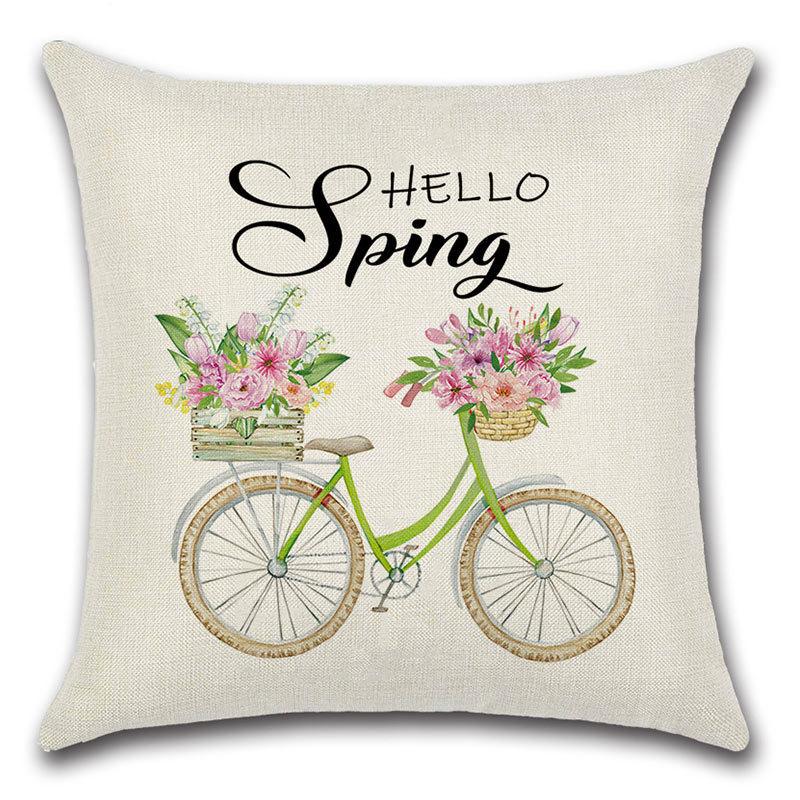 Spring Pillow Case Sofa Waist Pillow Case Garland Truck Light Luxury Home Office Pillow Pillow Case