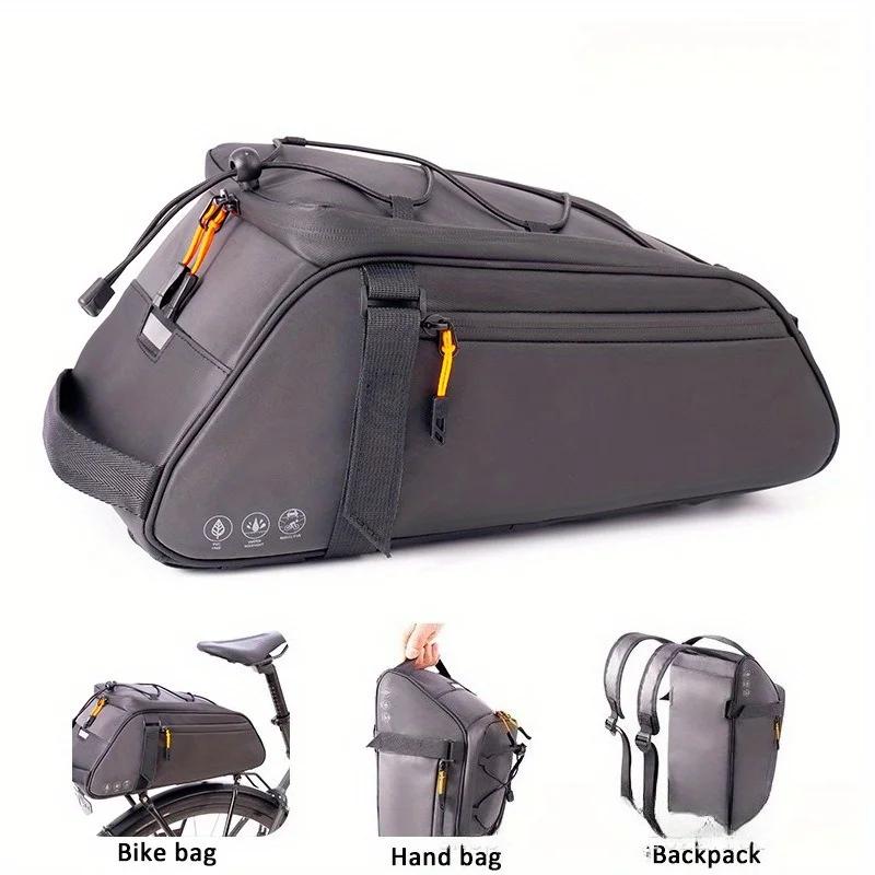 Bicycle Rear Rack Bag Waterproof Large Capacity Bike Storage Pannier for Cycling Commuting Travel Outdoor Adventure