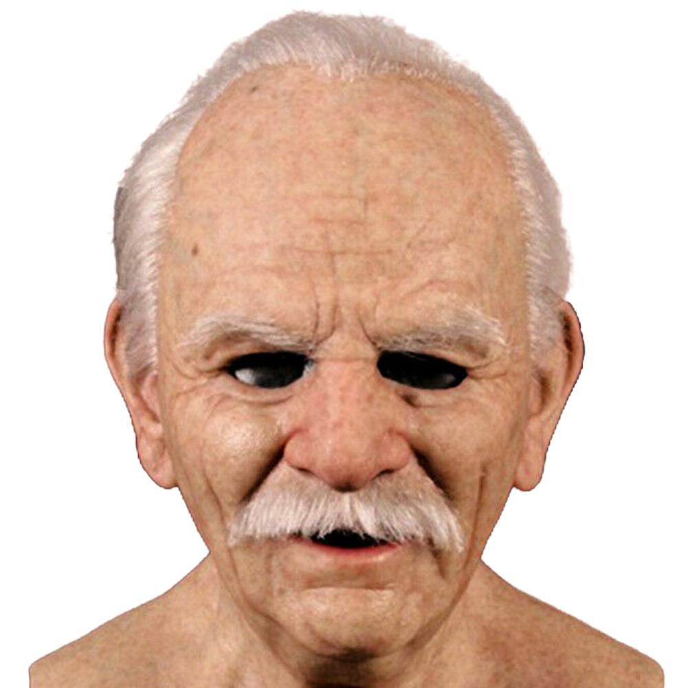 Halloween Disguise Realistic Mask Latex Old Man Horror Wrinkle Face Masks Thriller Atmosphere Novelty for Party Masquerade