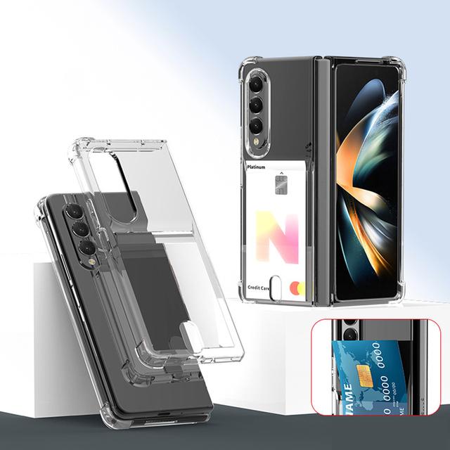 

Прозрачный чехол с градиентом для Samsung Galaxy Z Fold 4 5g, складной чехол для смартфона с отделениями для карт, противоударный защитный чехол из ТПУ Samsung Z Fold 4