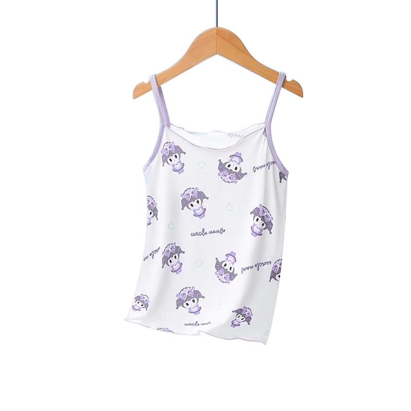 Girls' Summer Ice Silk Cartoon Camisole – Lightweight and Versatile