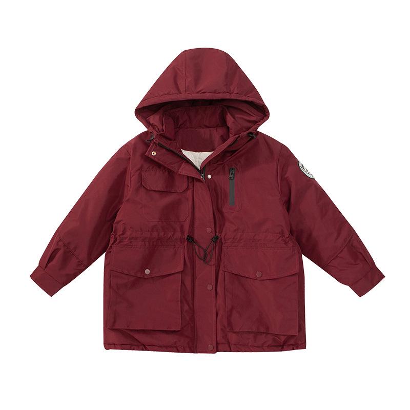 Girls' Fleece-Lined Cotton Parka - 2025 New Style