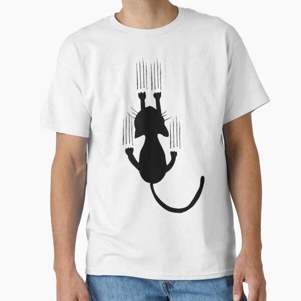 Black Silhouette Cat T Shirt Stickers Classi Made In Usaaus Tshirt S2xl S