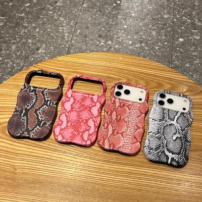 2-in-1 Schutzhülle mit Schlangenmuster und Wellenkanten, stoßfest, für iPhone 17, 17 Pro, 17 Pro Max, 13, 14, 15, 16 Pro Max