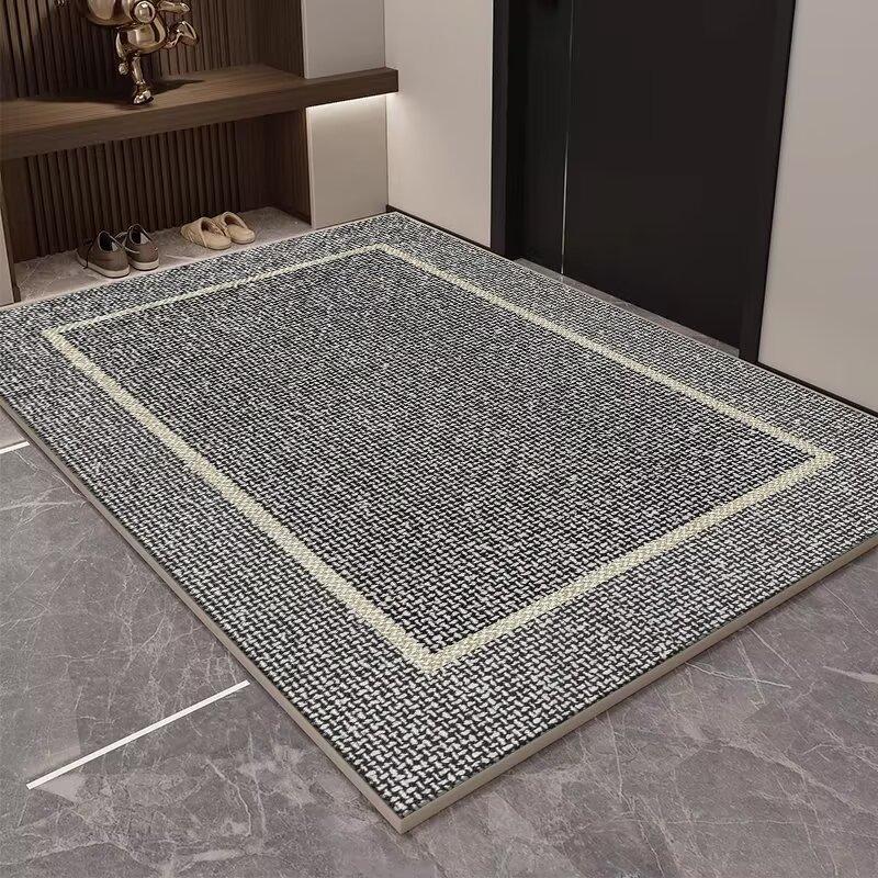 Simple Entry Door Ring Fleece Floor Mat, Non-Slip, Advanced Sense, Dirt-Resistant And Easy To Take Care Of, Can Be Cut, Entrance Foot Pad, Door Carpet