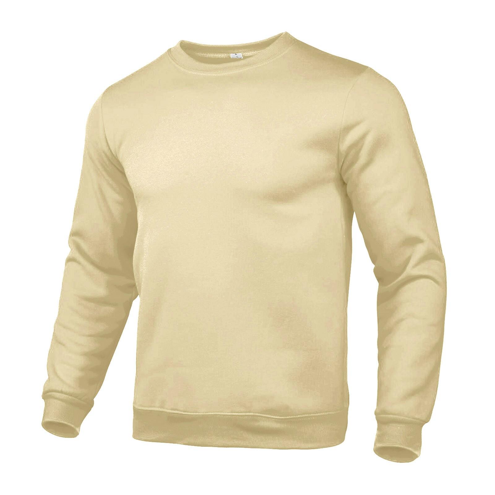 Hong Rose Heren trui met ronde hals, losse, casual jeugdhoodie in basiskleur XXL