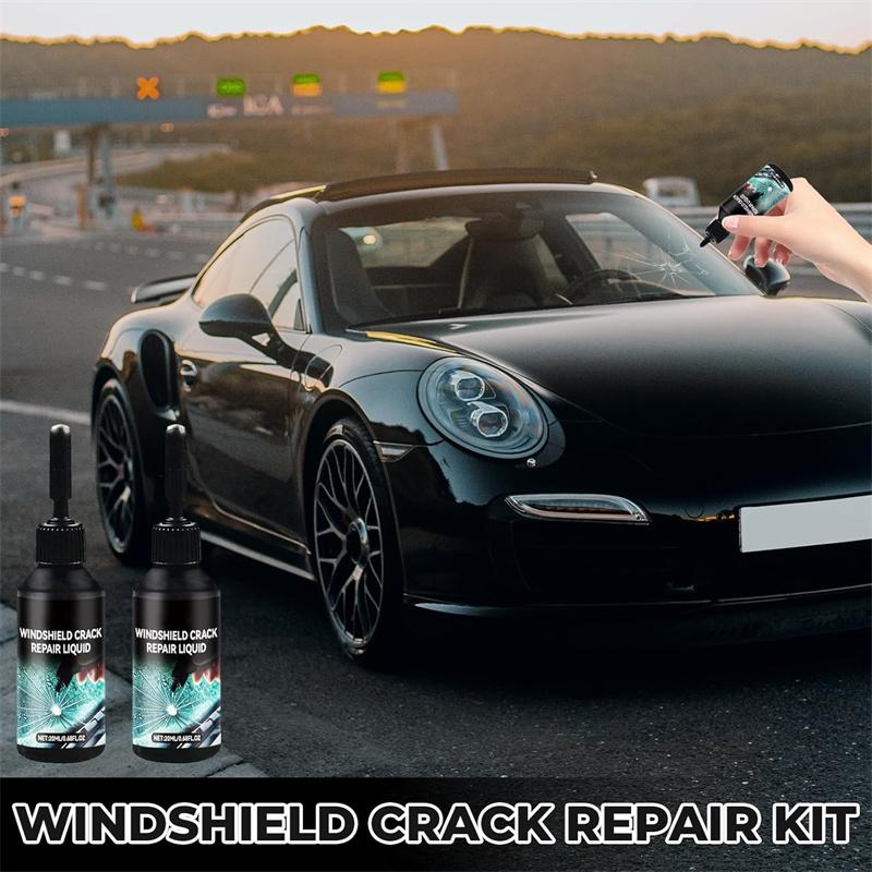 2Pcs Car Windshield Glass Repair Kit For Scratches Fluid Agent Cracks Chips Window Glass Repair For Vehicle Windows Fix Tools