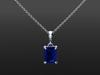 Blue Sapphire Gemstone Handmade Solitaire 925 Sterling Silver Necklace September Birthstone Handmade Jewelry