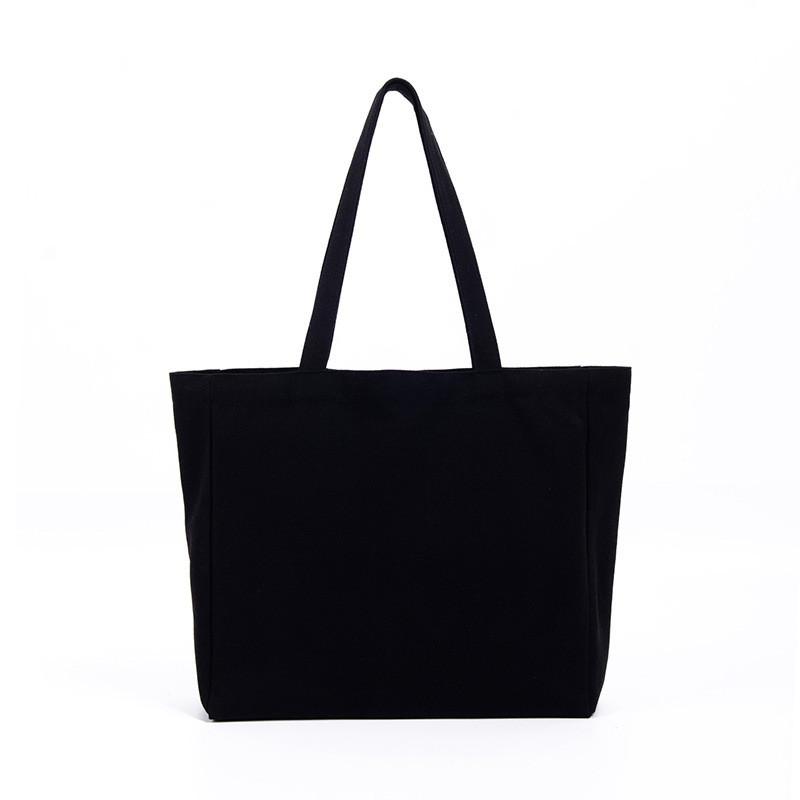 Canvas Tote Bag With Solid Color For Shopping And Gift Use