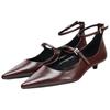 Zara Pu Comfortable Fashion Trendy Retro Mary Jane Shoes Women Shoes Crimson 11207510022