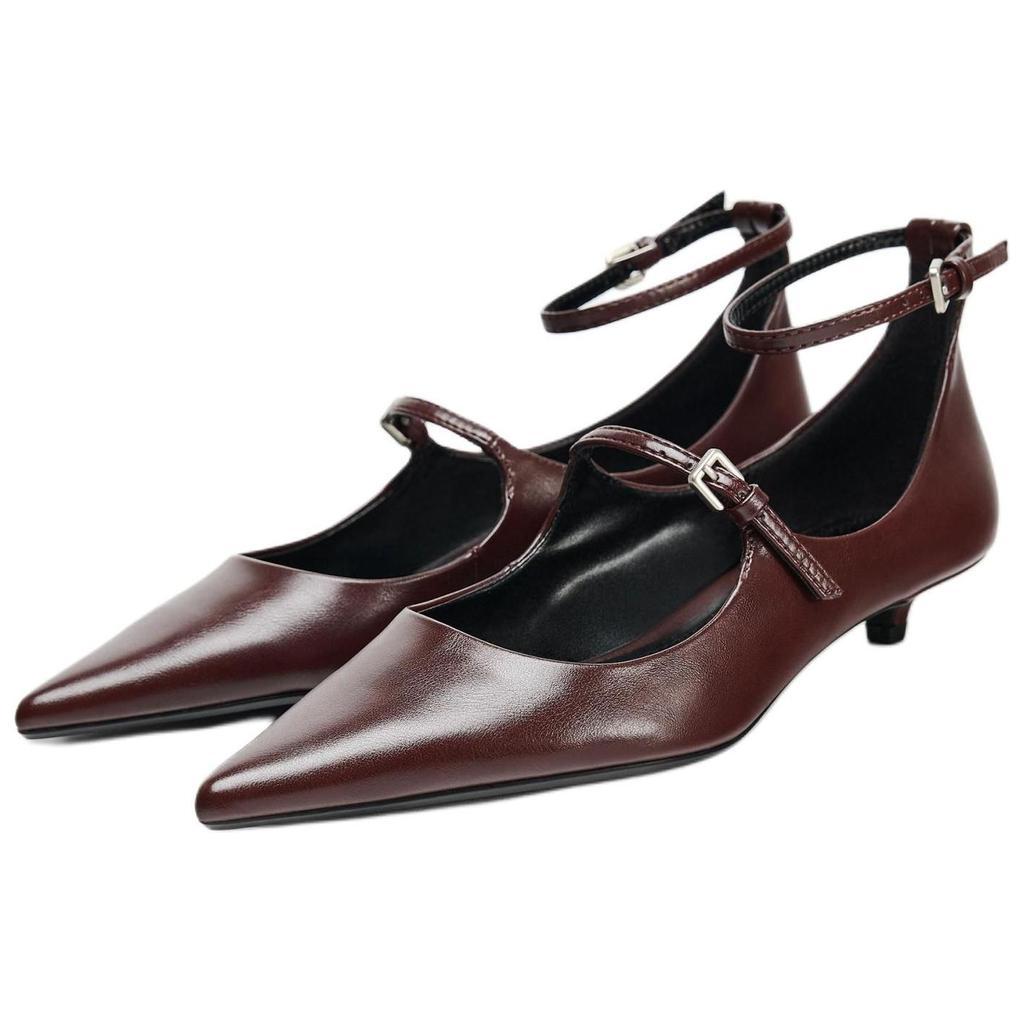Zara Pu Comfortable Fashion Trendy Retro Mary Jane Shoes Women Shoes Crimson 11207510022