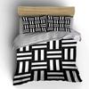 Modern Black And White Tile Design Exquisite Three-Piece Bedding Set Gift For Kids And Adults