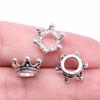 20Pcs 3D Crown Charms Jewelri Charm Antique Silver Color 12X12X6mm