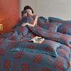 Retro Cotton Four-Piece Set: Yarn-Dyed Jacquard Bed Sheet & Duvet Cover for All Seasons