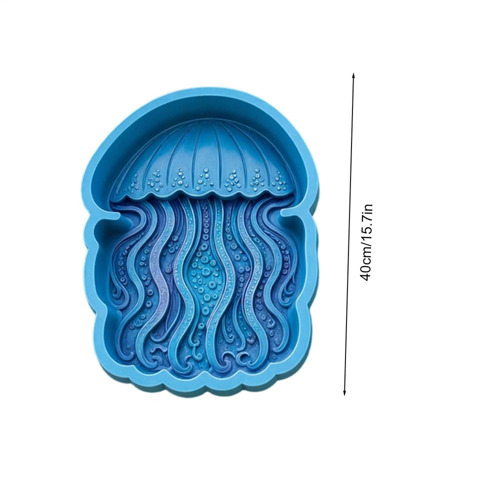 Reusable Ocean Themed Garden Art Mold 15.7" Silicone DIY Sea Theme Mould Decoration Concrete Stepping Stone Molds
