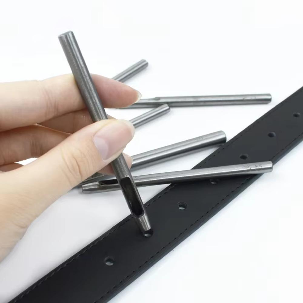 10Pcs/Set Leather Hole Punch Set Steel Round Belt Puncher DIY Leather Craft Tools
