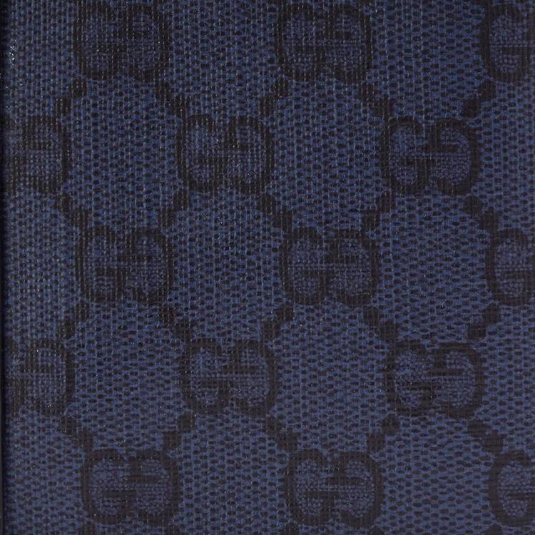 Gucci Ophidia Double G Logo Flap Wallet Men Wallet Blue Dark-Blue 732016-UULBN-4055
