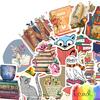 50Pcs Stationery Sticker Waterproof Vibrant Designs Love Reading Book Pattern Stickers for Kids Teens Adults